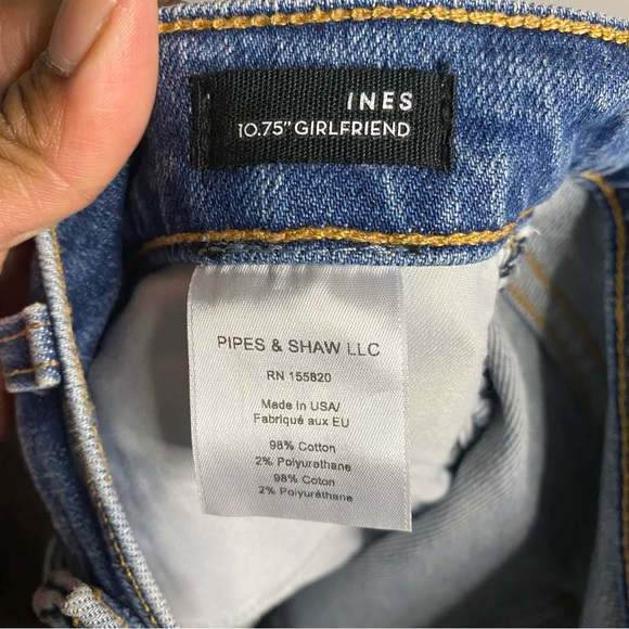 Veronica Beard Ines Straight-Leg Girlfriend Style Paint Splatter Jeans - Picture 6 of 12